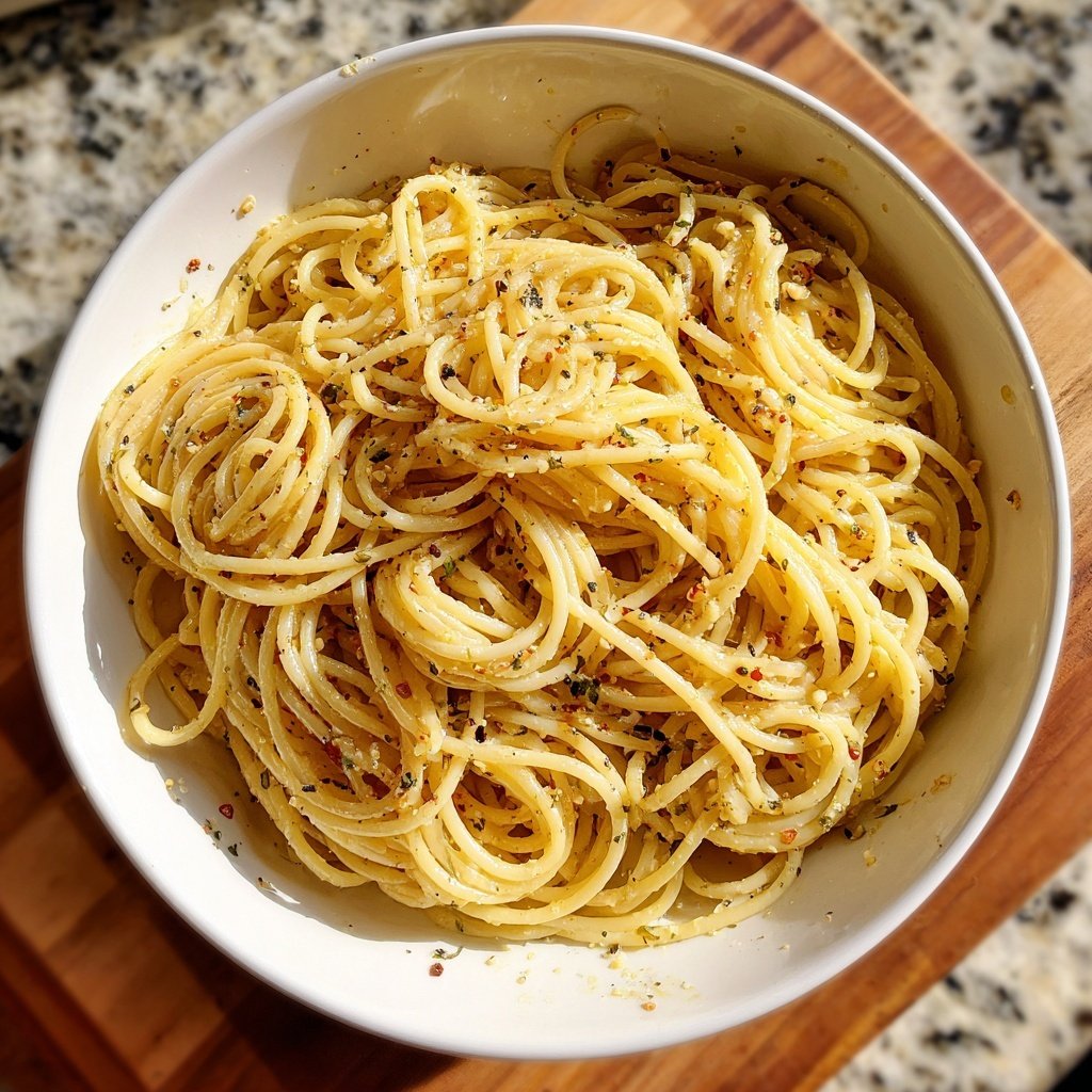 Einfache Spaghetti mit Knoblauch und Öl