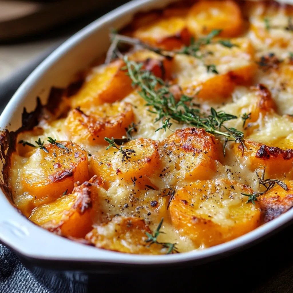 Cremiger Kürbis-Kartoffel-Auflauf