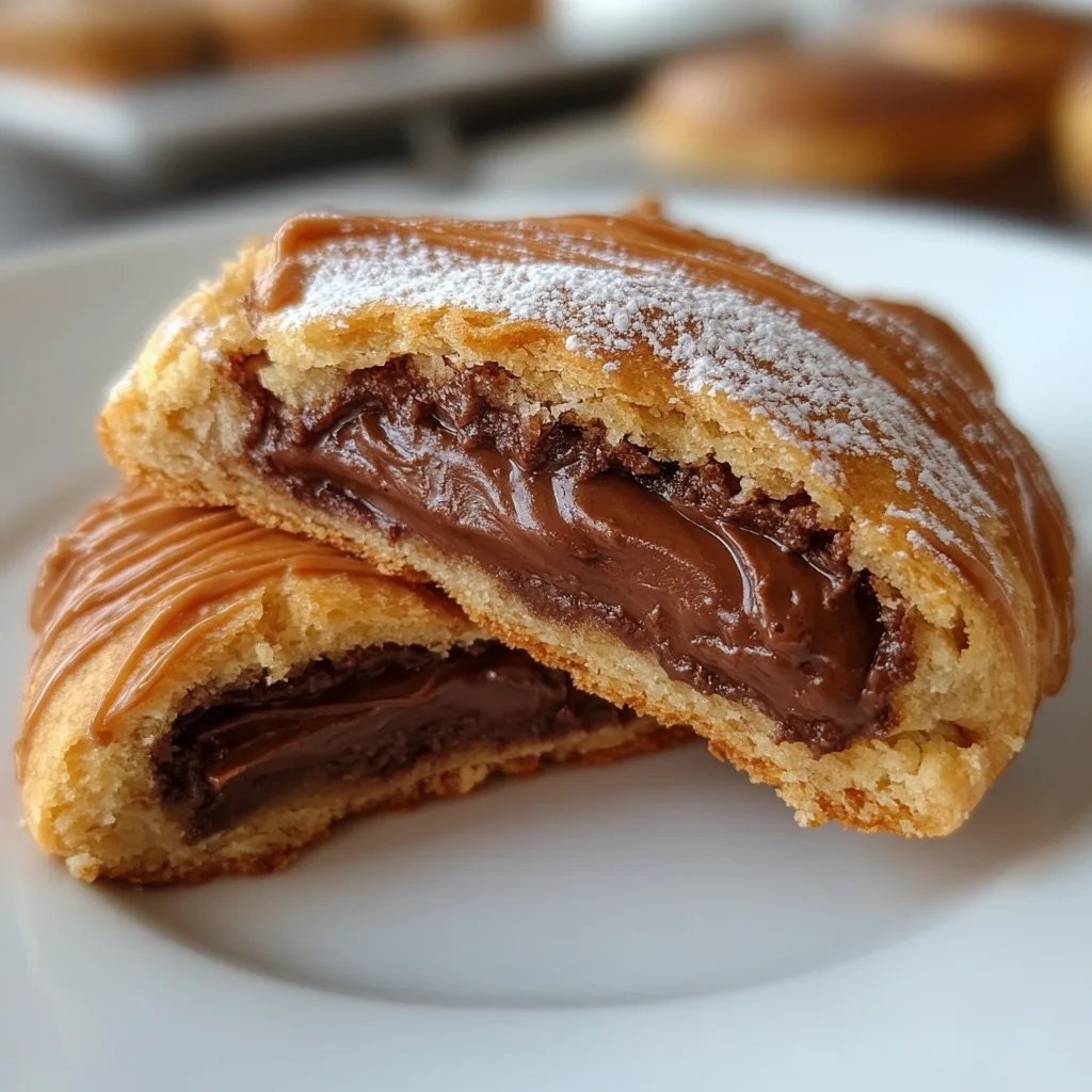 Nutella-gefüllte Schokoladenkekse