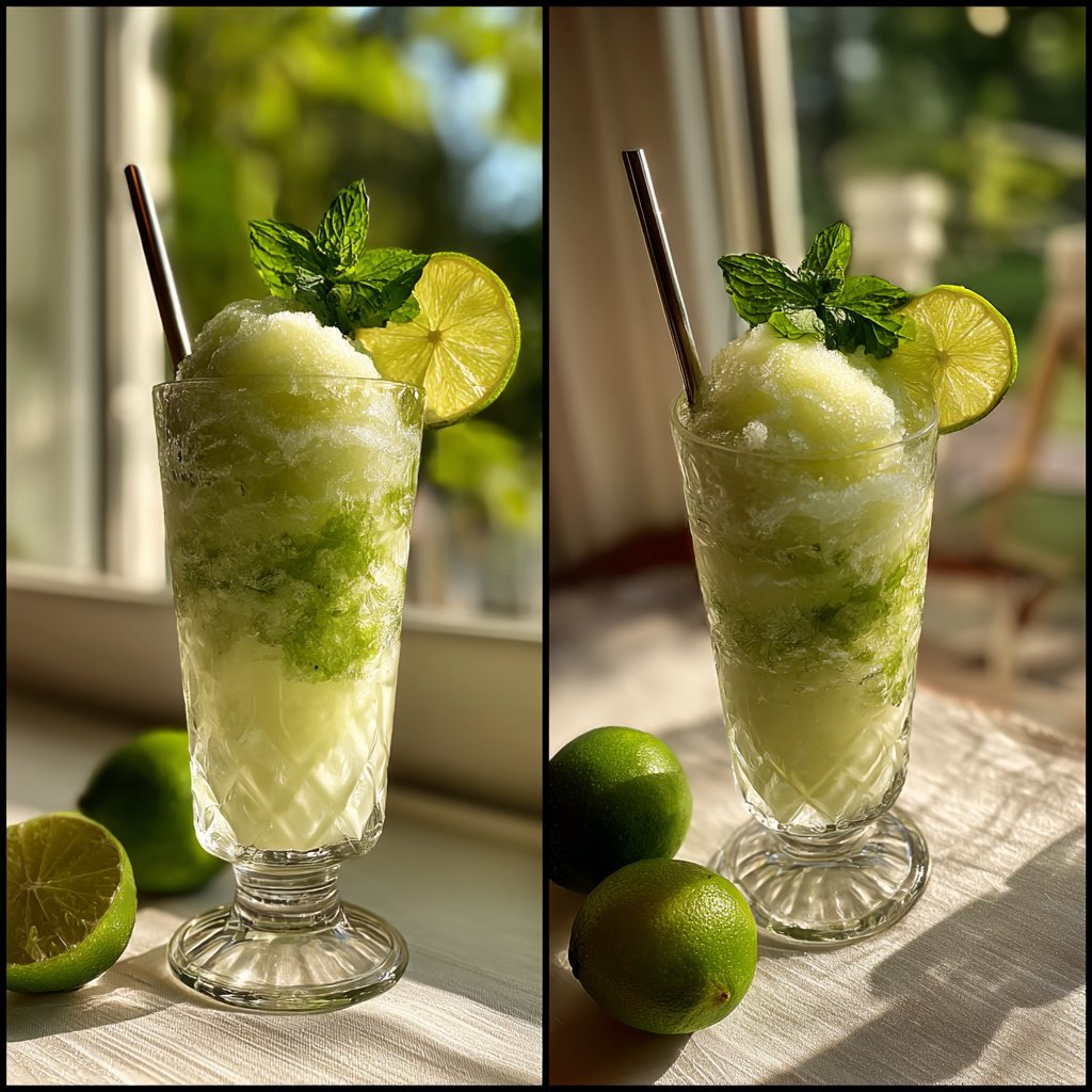 Limetten Sorbet Float