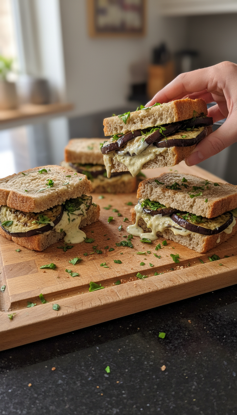 Auberginen Aioli Sandwiches