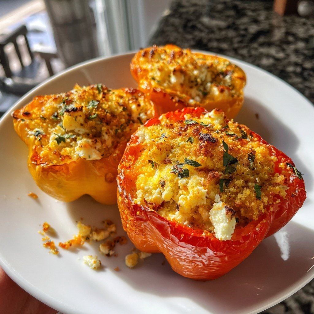 Gefüllte Paprika mit Feta Airfryer
