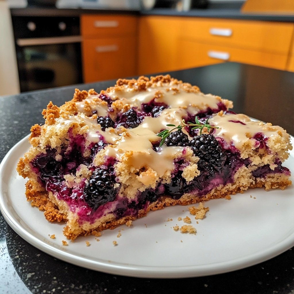 Steinbock Brombeere Thymian Kuchen