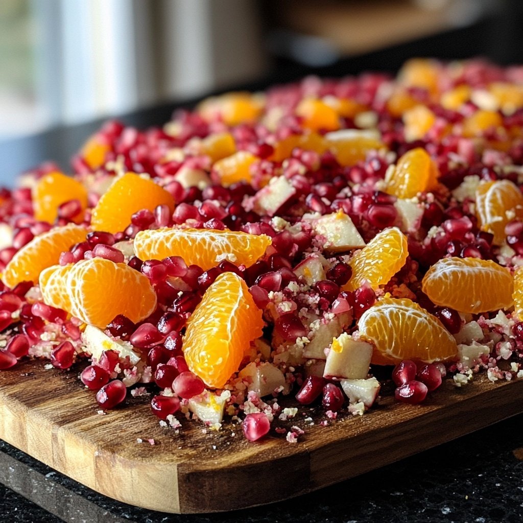 Orangen-Rotkohl-Salat mit Granatapfelkernen
