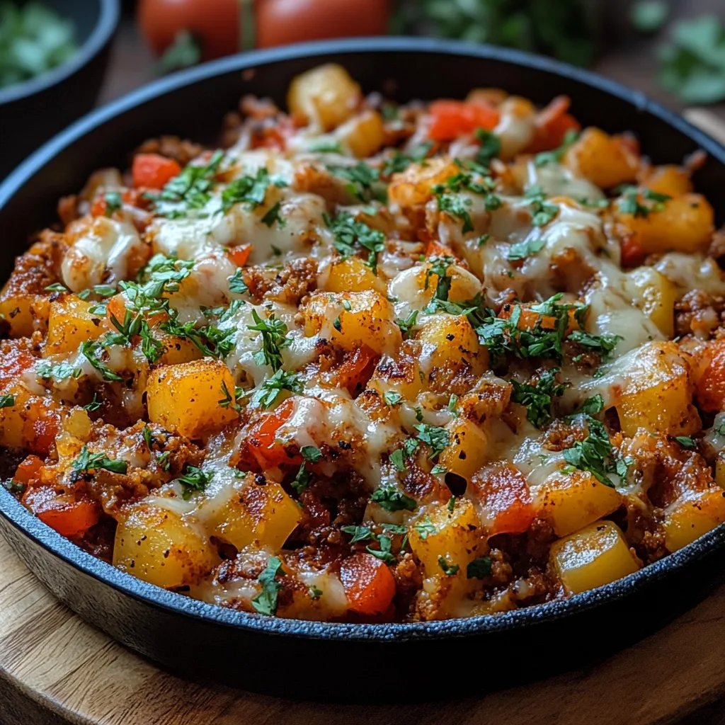 One-Pot-Gefüllte-Paprika-Pfanne ohne Füllen: Ein Unglaubliches Ultimatives Rezept für 4 Personen
