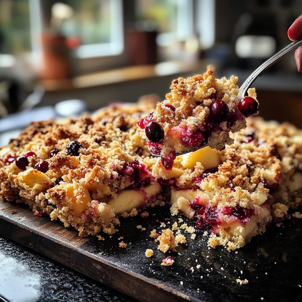 Apfel-Cranberry-Crumble mit Zimtstreuseln
