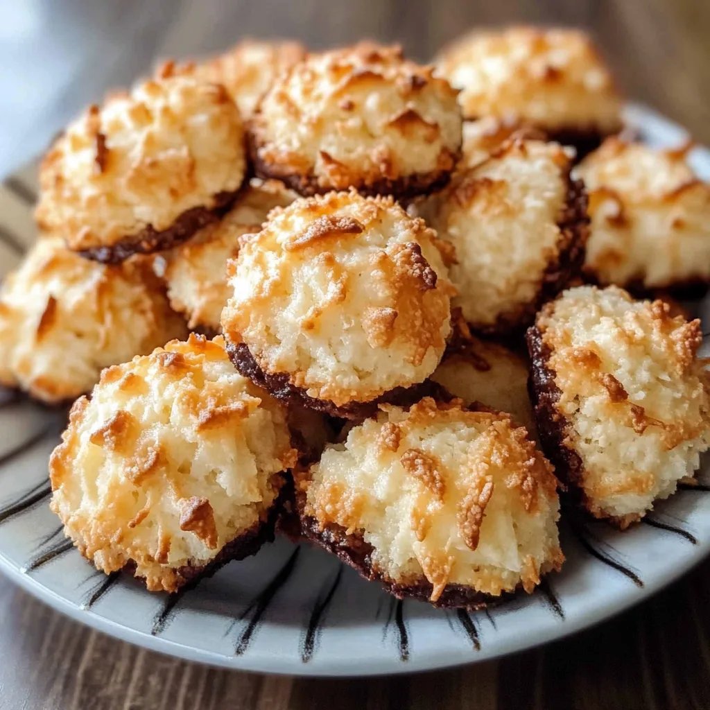 Einfache vegane Kokosmakronen