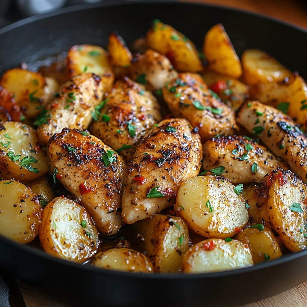 Hähnchen und Kartoffeln in Knoblauchbutter aus der Pfanne: Ein Unglaubliches Ultimatives Rezept