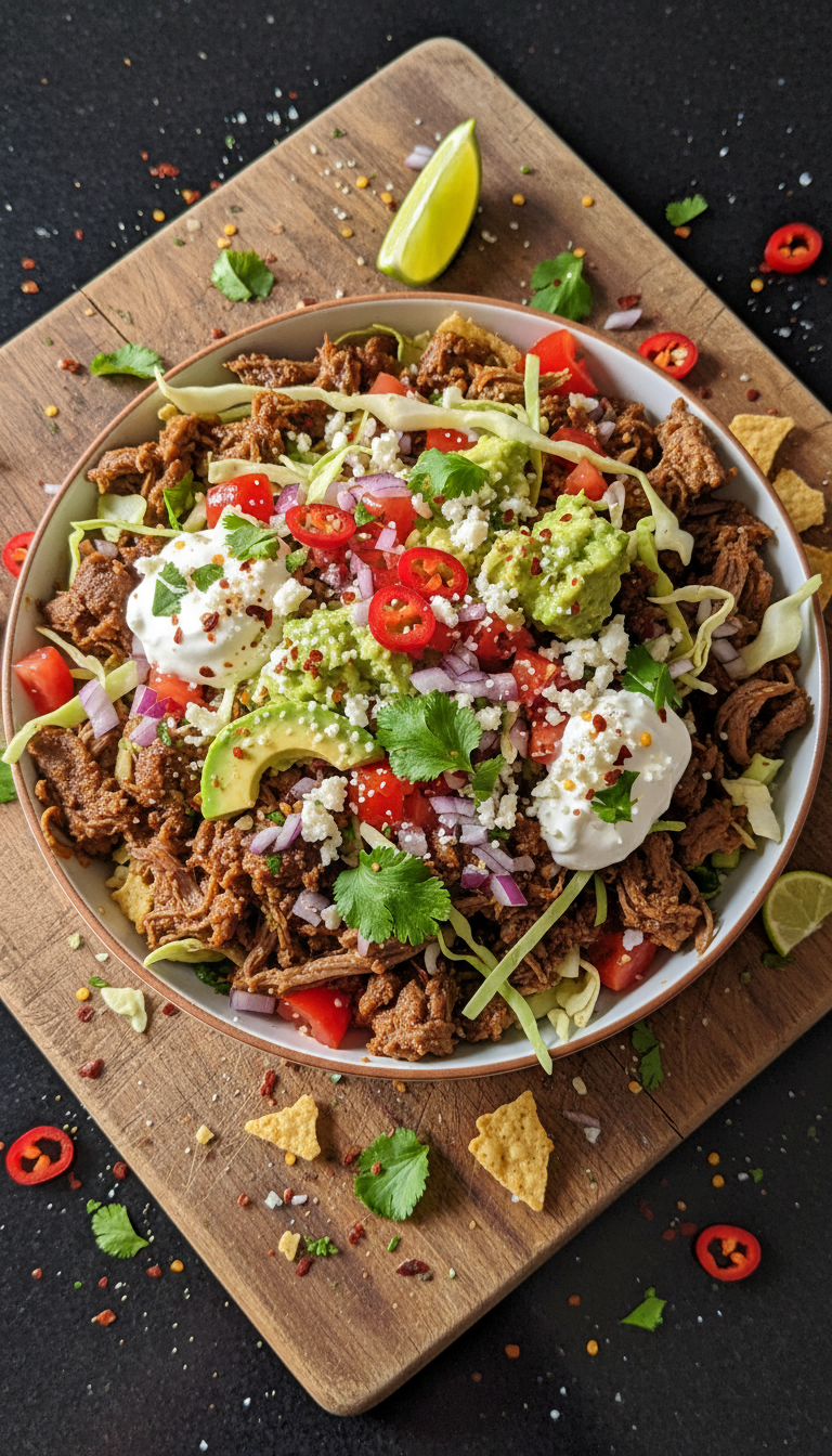 Herzhafte Rind Taco Bowl
