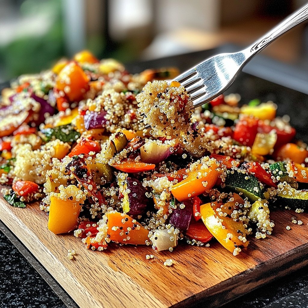 Winterlicher Gesund-&-Leicht-Quinoasalat mit Ofengemüse