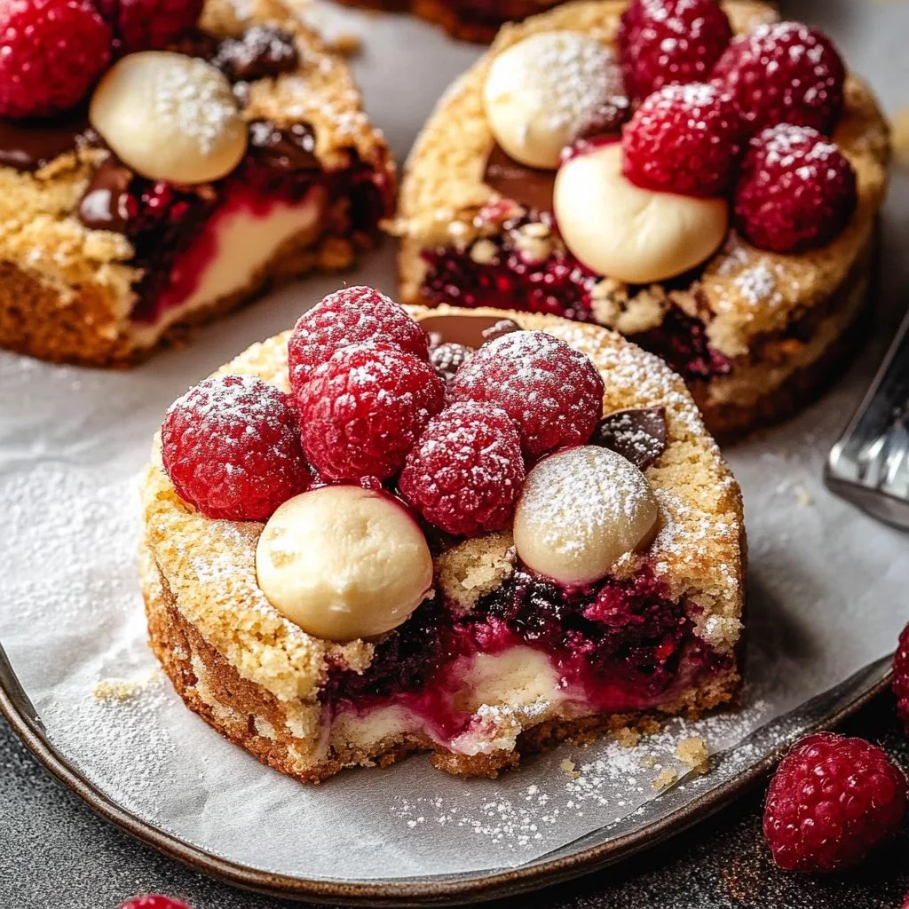 Himbeerkekse mit weißer Schokolade