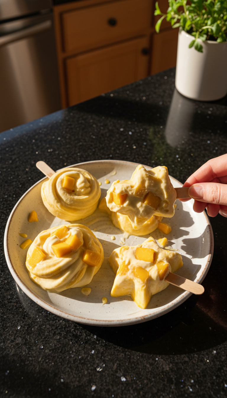 Mango Frozen Joghurt Pops​