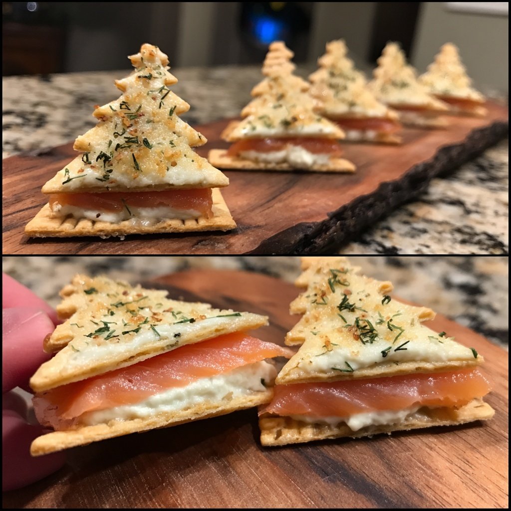 Schneller Tannenbaum-Snack aka Gurken-Lachs-Sandwiches