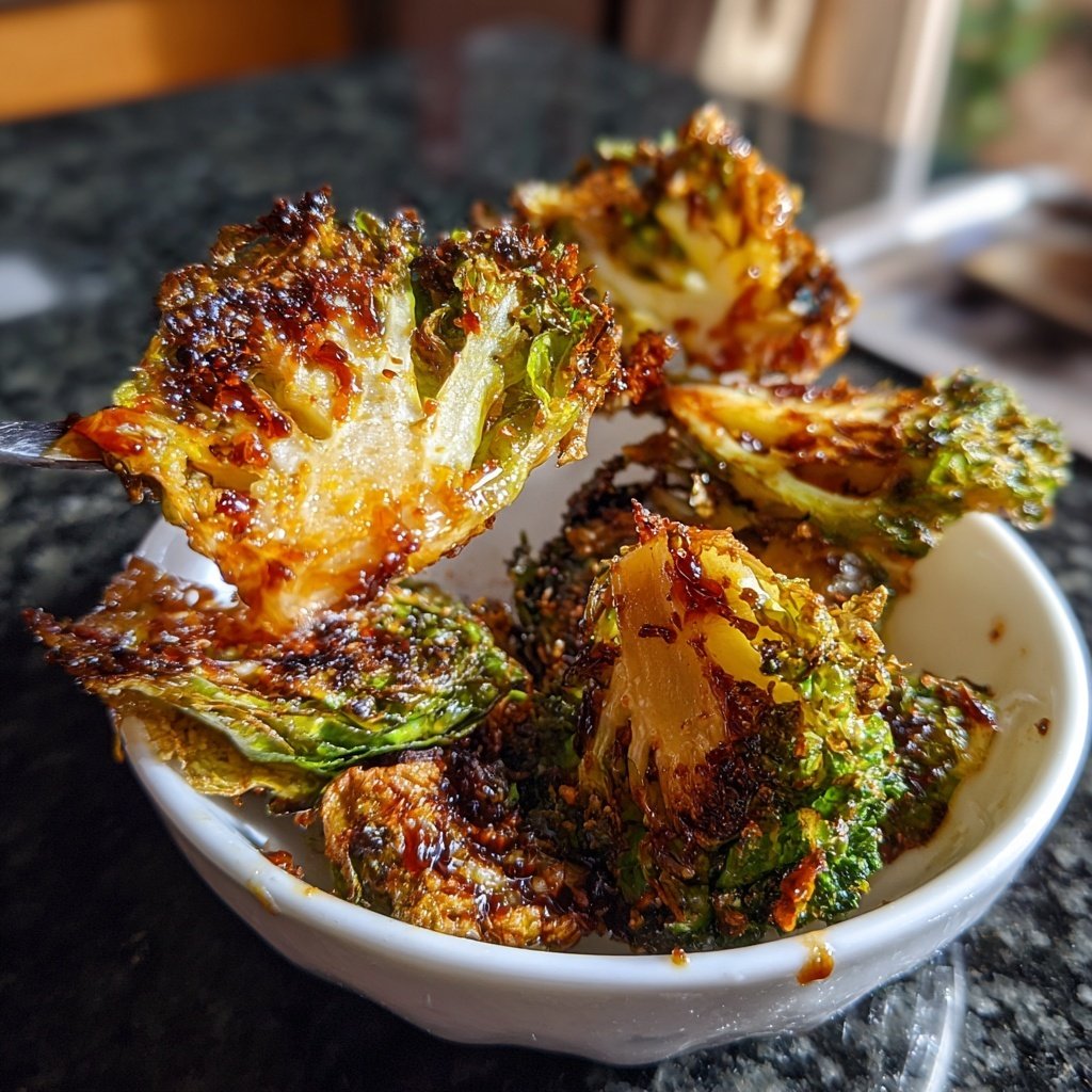 Rosenkohl aus dem Backofen mit Balsamico und Honigglasur​​