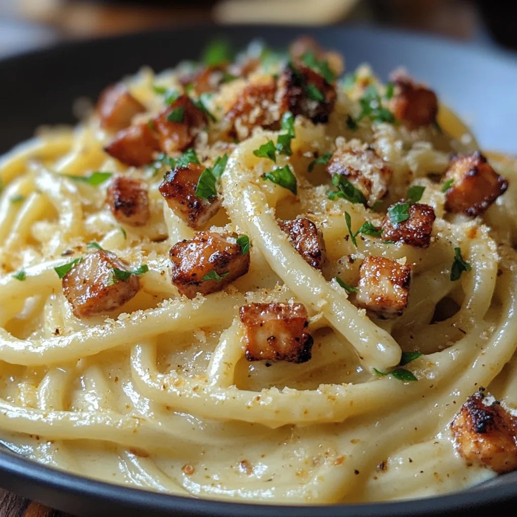 Geräucherte Tofu-Carbonara: Ein Unglaubliches Ultimatives Rezept für 4 Portionen