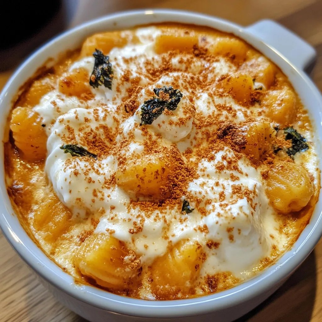 Cremiger Kürbis-Gnocchi-Auflauf