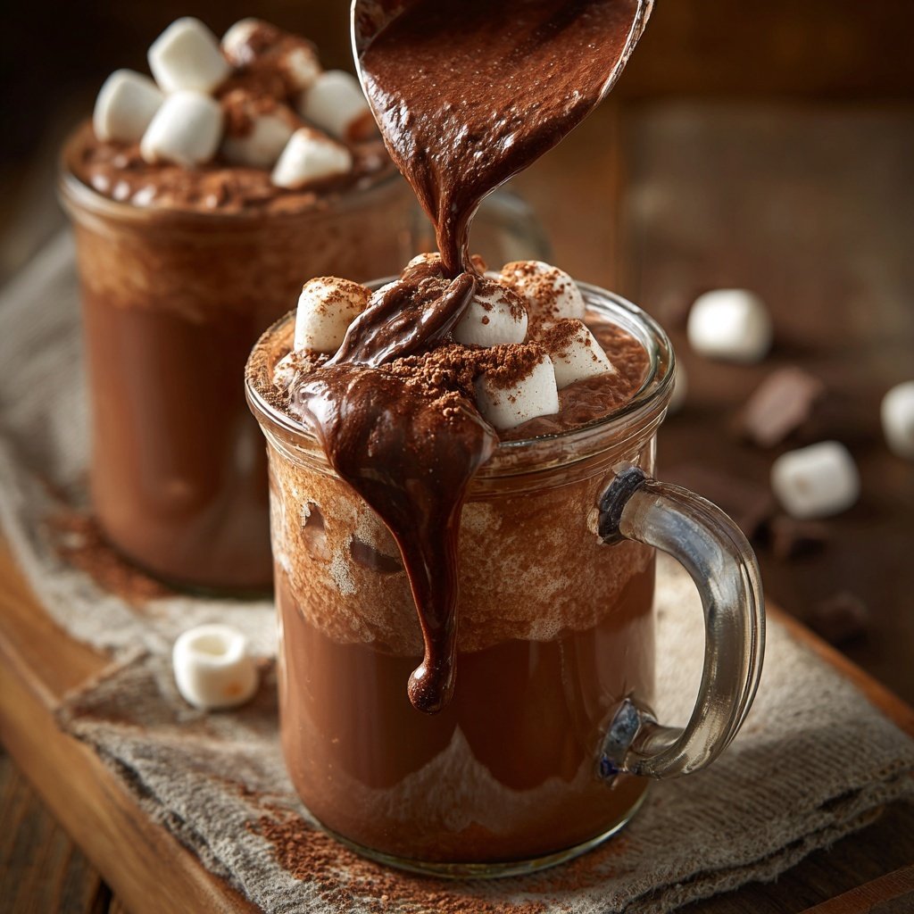 Heiße Schokolade-Pulver zum Verschenken