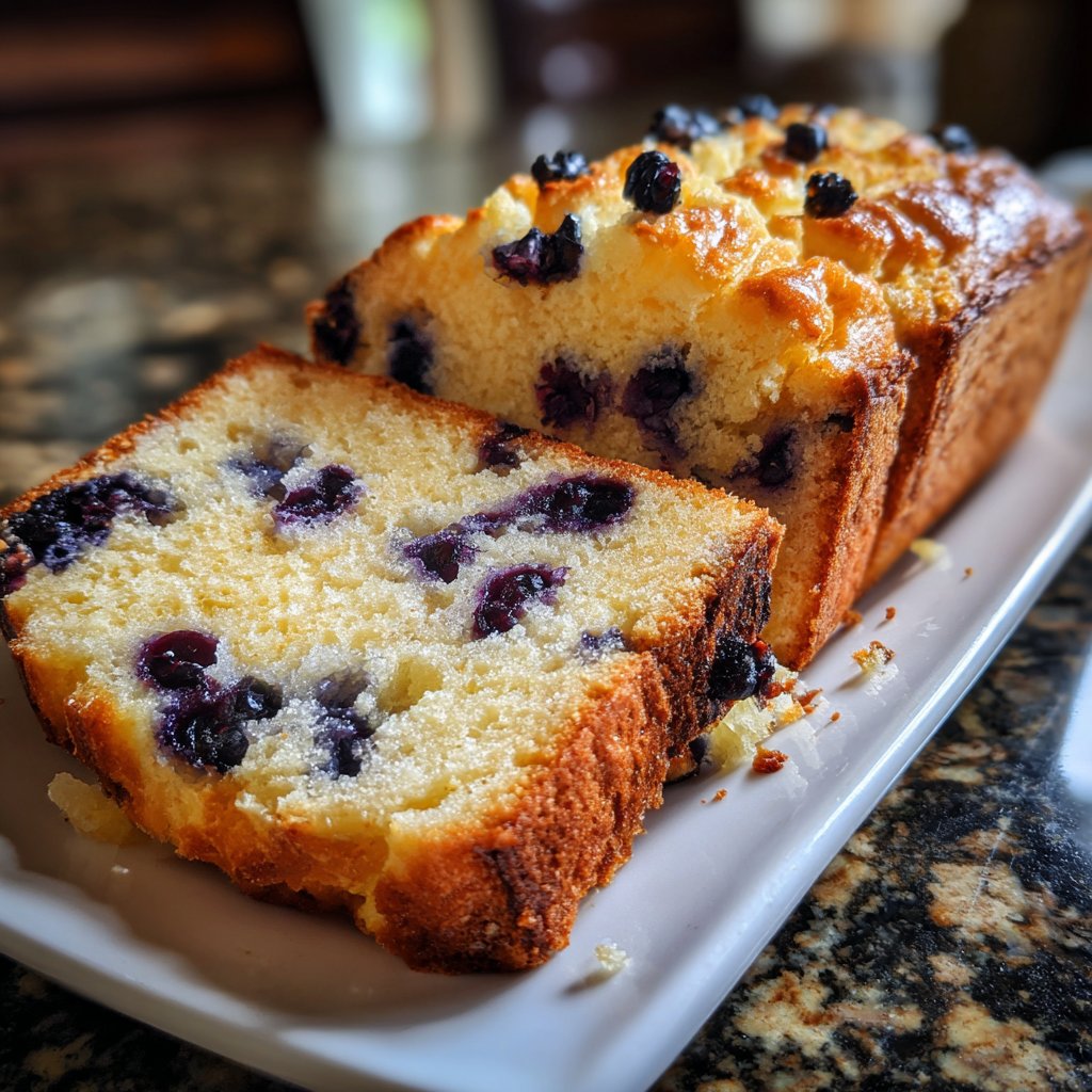 Blaubeer-Zitronen-Hüttenkäse-Laib