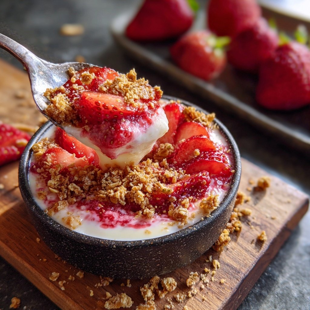Erdbeer-infused Frühstücks-Chia-Bowl