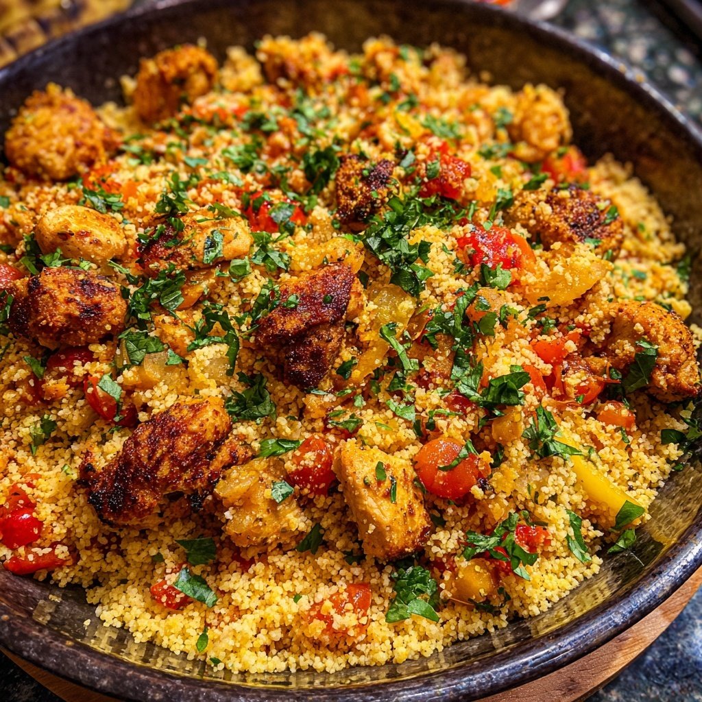 Mediterrane Hähnchenschüsseln mit Couscous