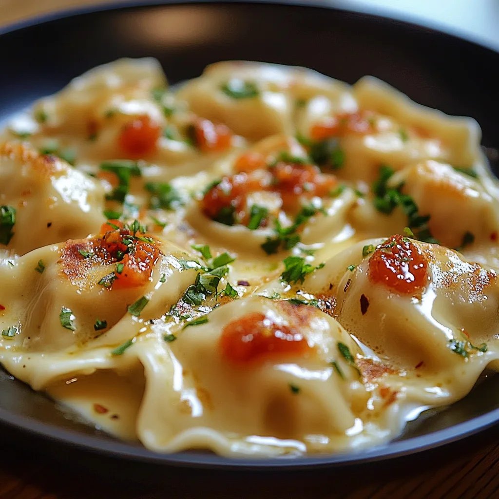 Maultaschen in Käse-Sahne-Sauce