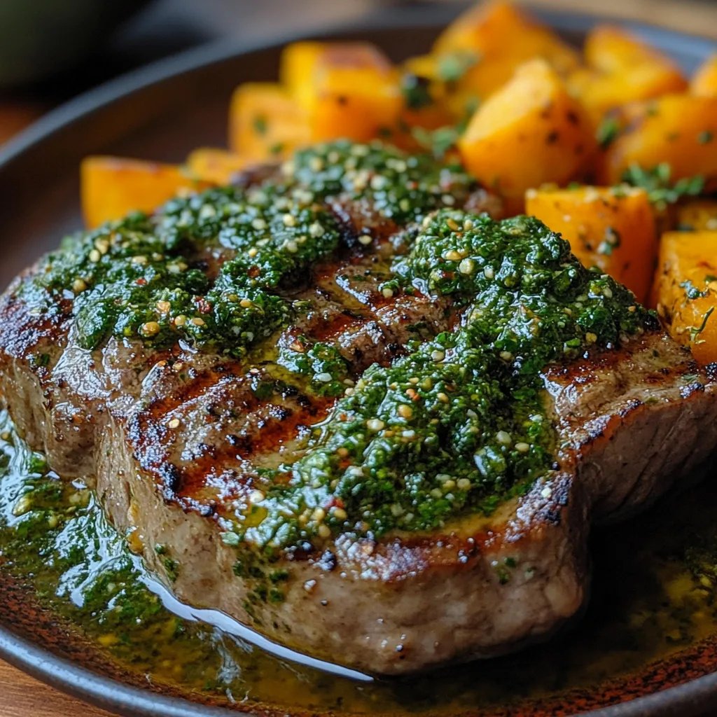 Steak mit grüner Soße und Süßkartoffelpüree: Ein Unglaubliches Ultimatives Rezept
