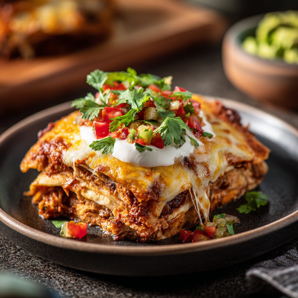 Einfache Hähnchen Enchilada Pfanne