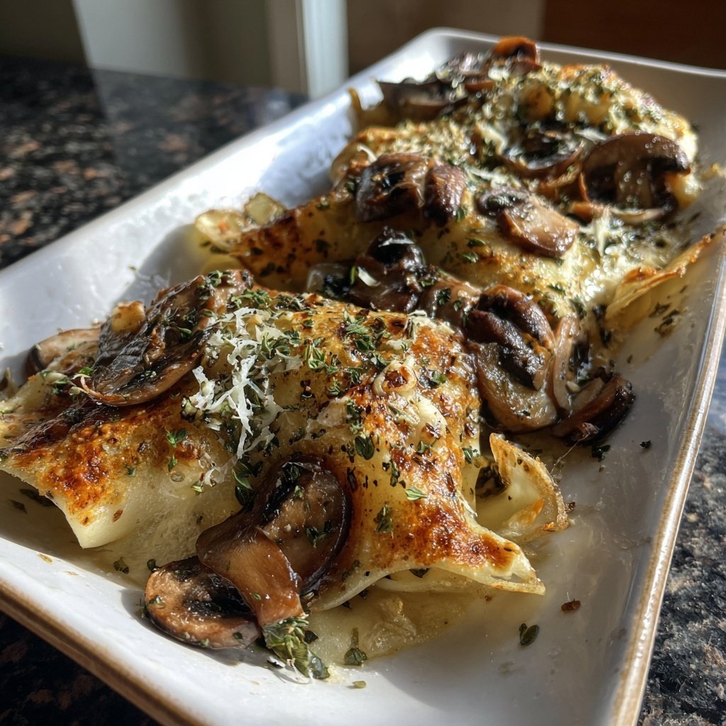 Raclette mit Pilzen und Knoblauchbutter