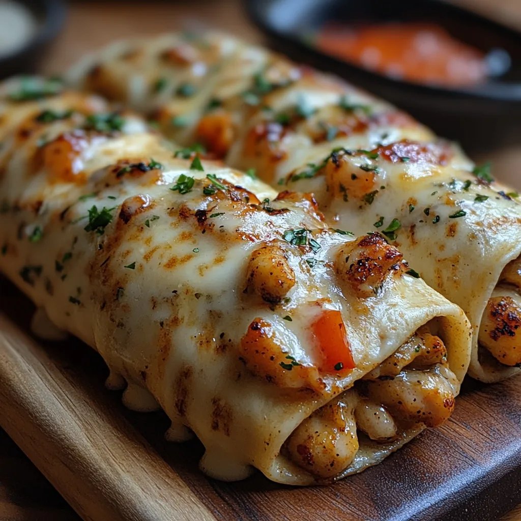 Würzige Knoblauch-Käse-Hähnchen-Wraps: Ein Unglaublich Ultimatives Rezept für 6 Personen