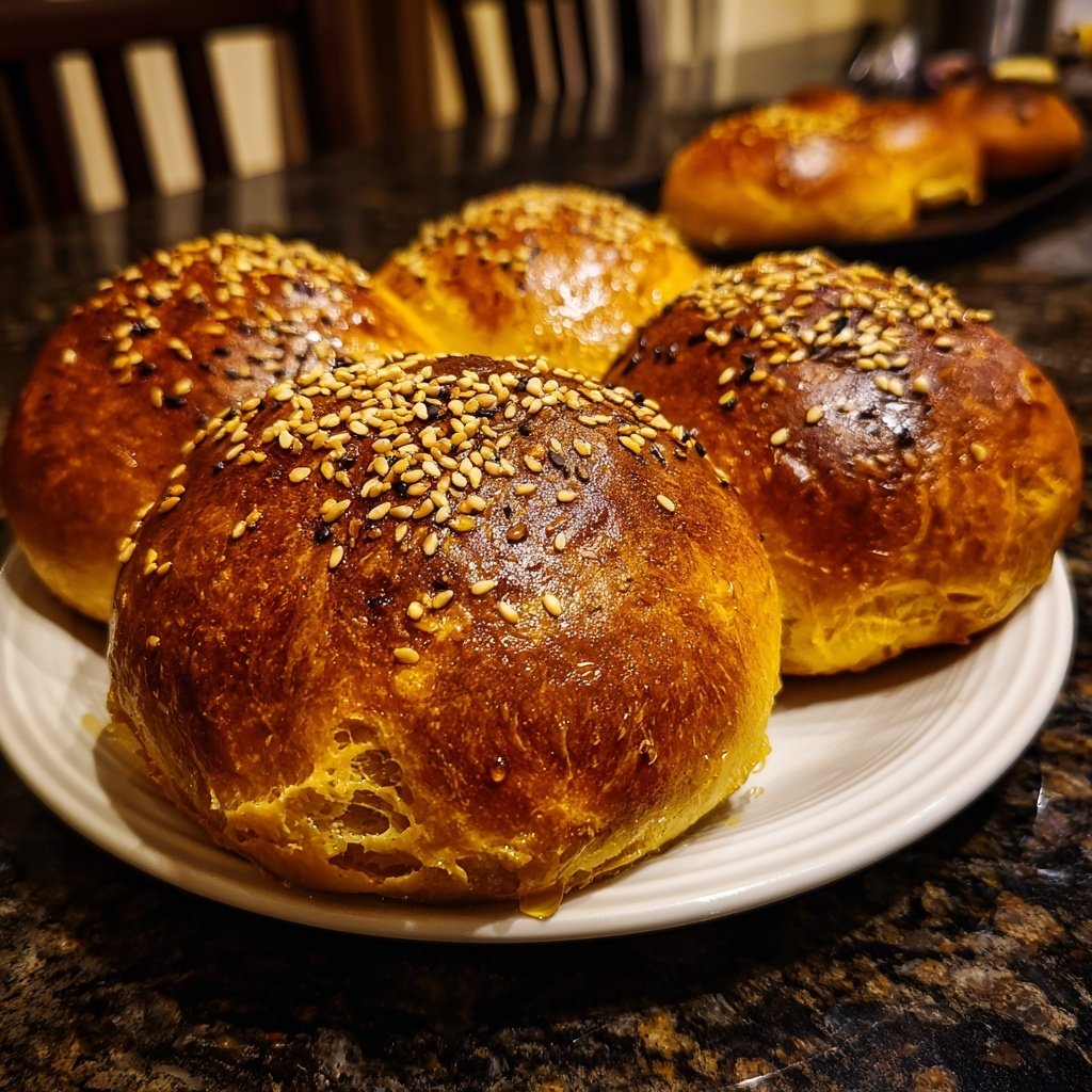 Goldener Honig Pan Brötchen