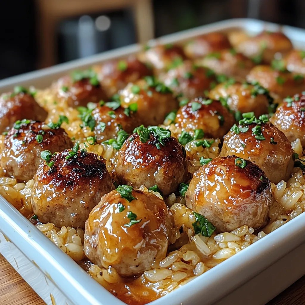 Reisauflauf mit Honig-Knoblauch-Fleischbällchen: Ein Unglaubliches Ultimatives Rezept für 4 Personen