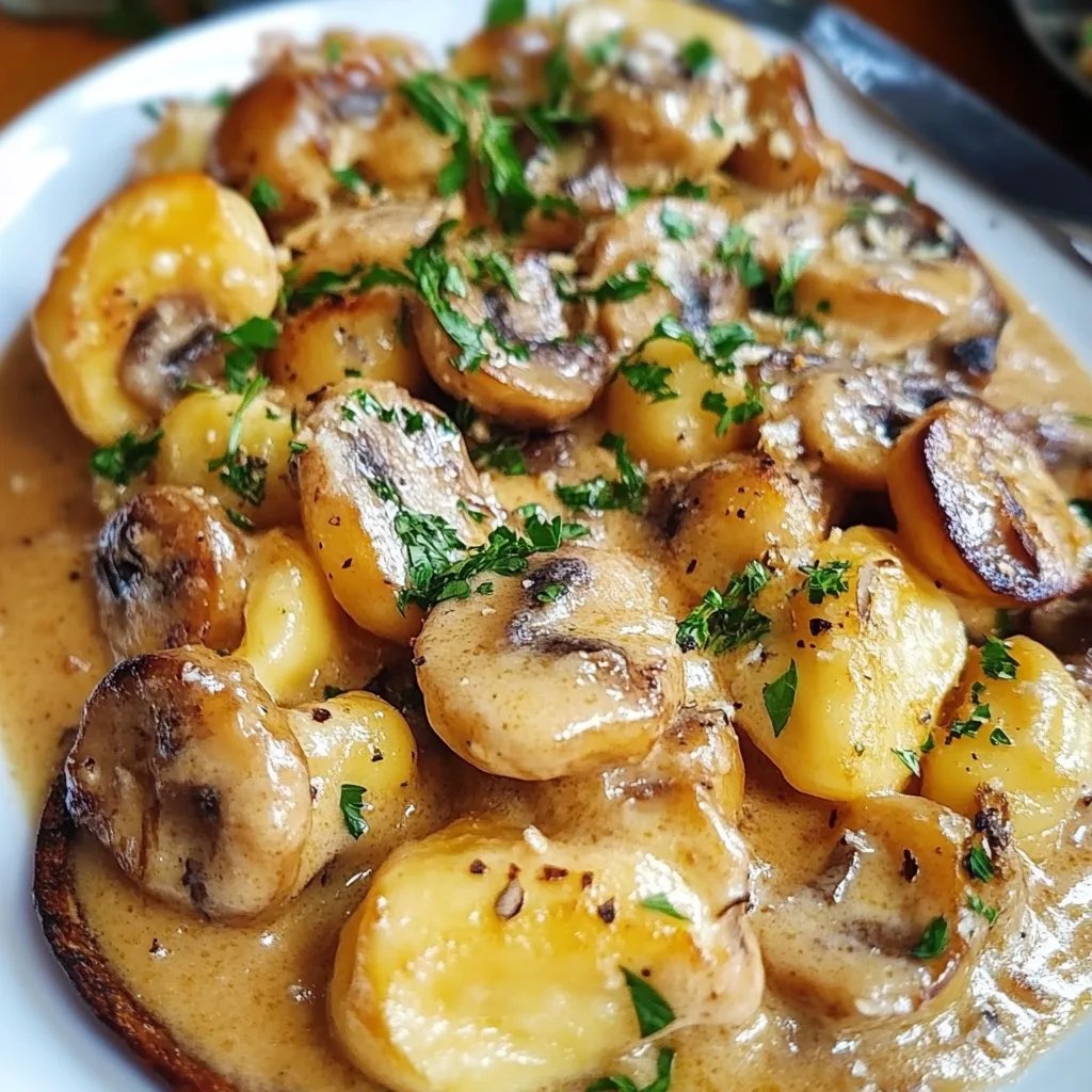 Cremige Gnocchi-Pilz-Pfanne