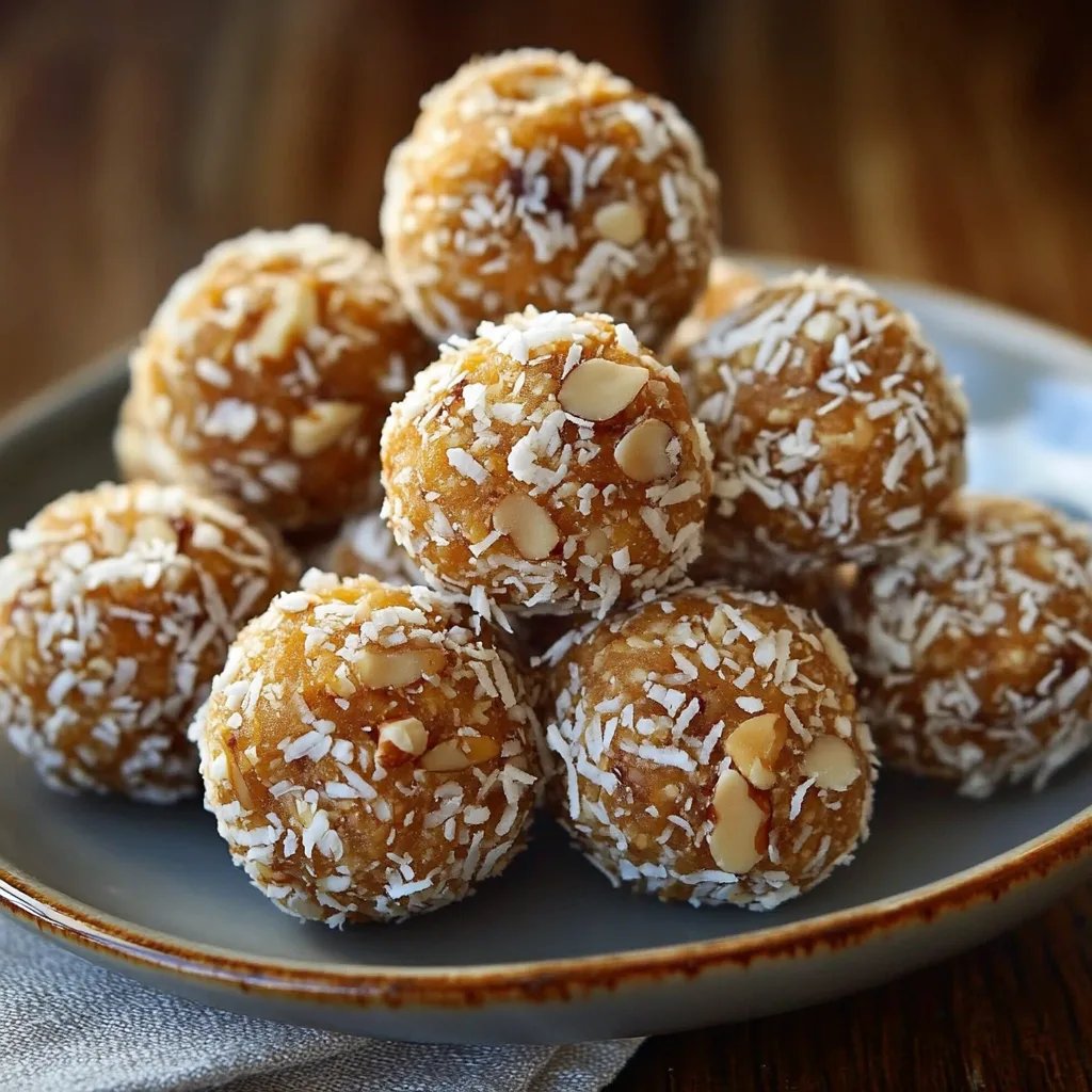 Susse Mandel Kokos Kugeln