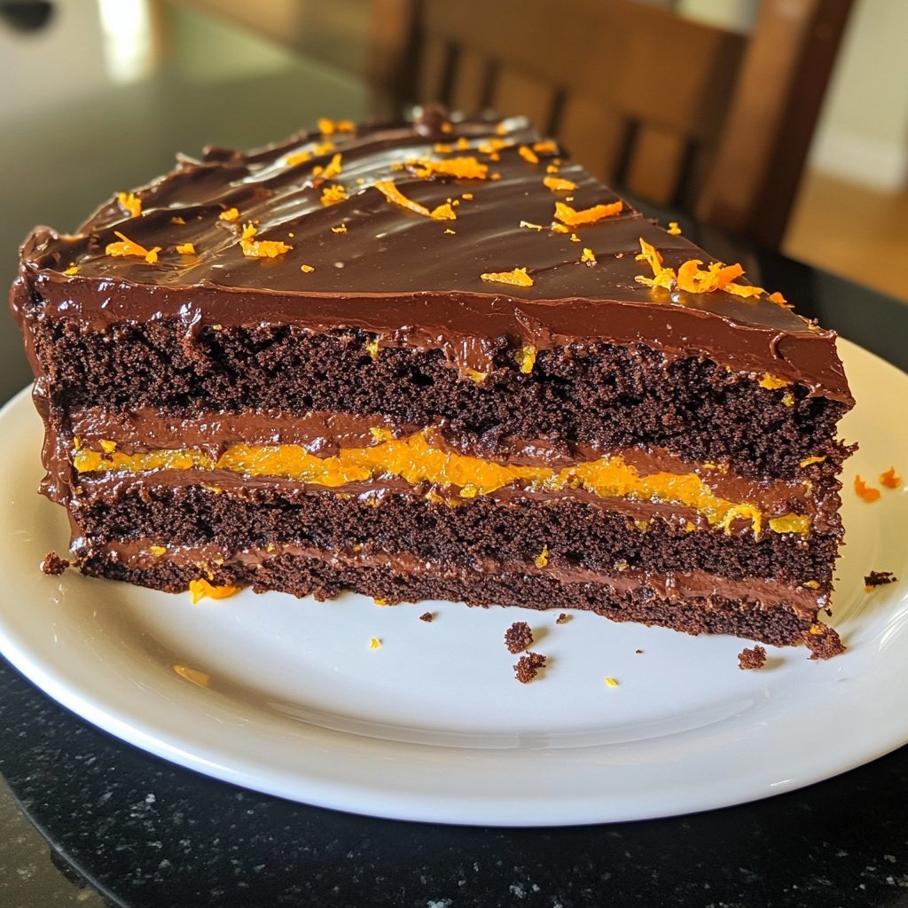 Weihnachtliche Schokoladen-Orangen-Torte