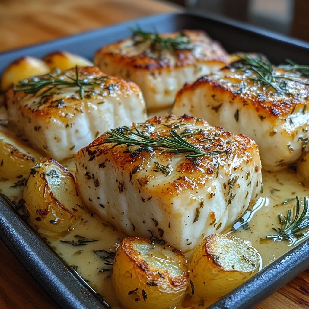 Kabeljau mit Rosmarin-Sahnesauce und Kartoffeln: Ein Unglaubliches Ultimatives Rezept
