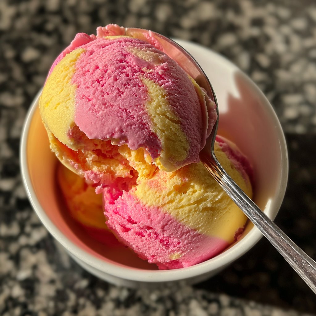 Erdbeer Banane Hüttenkäse Eis