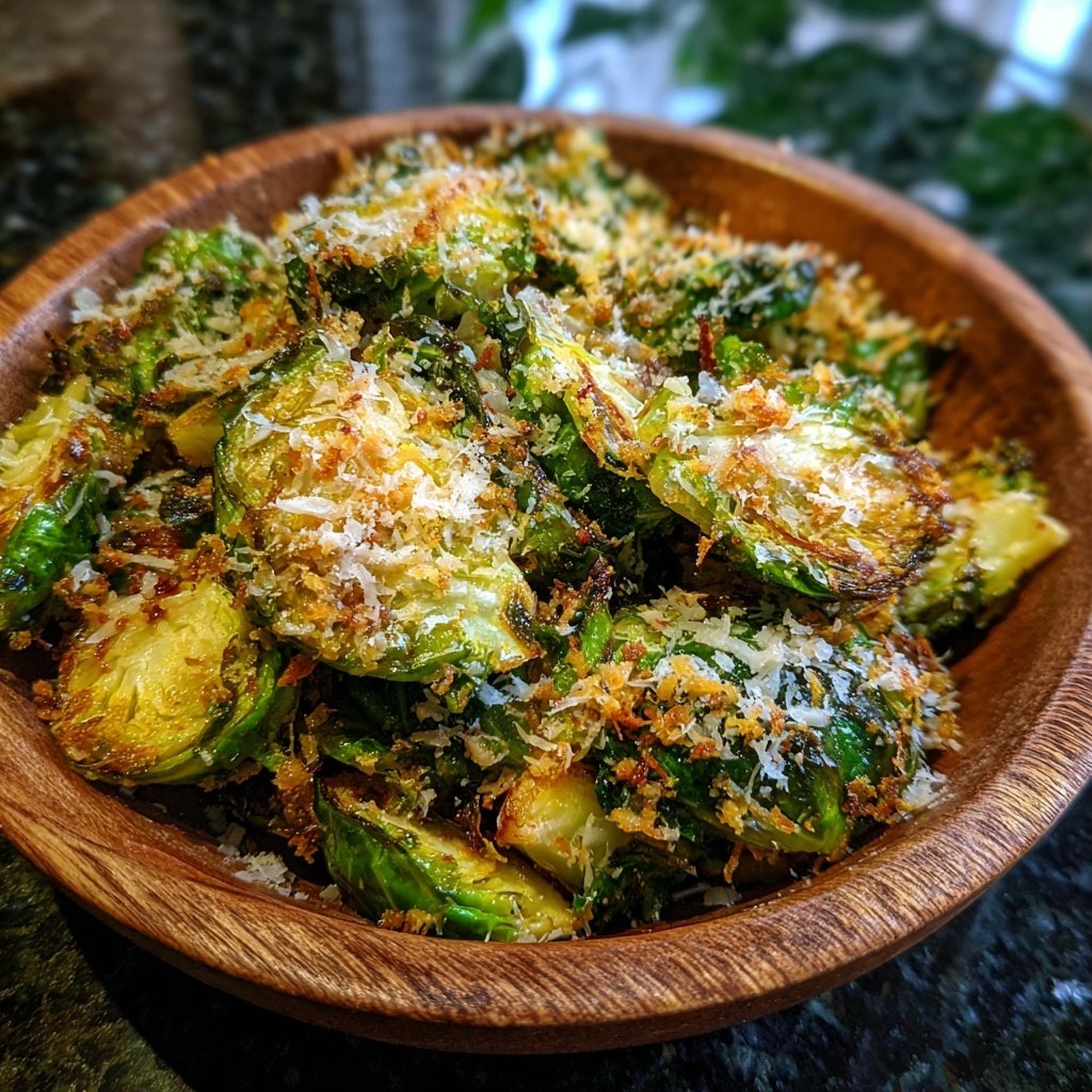 Knuspriger Rosenkohl aus dem Ofen mit Parmesan​