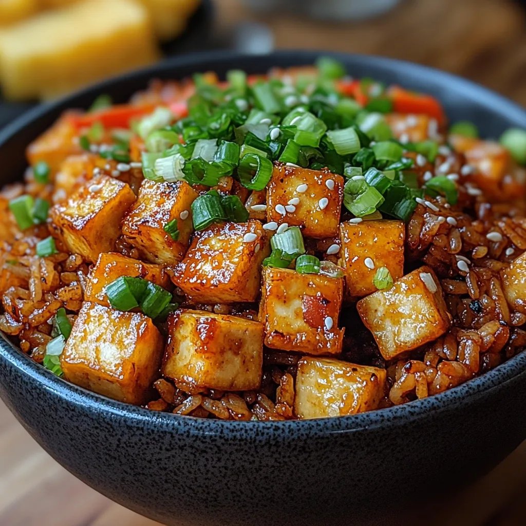 Veganer Gochujang-Reis mit gebratenem Tofu: Ein Unglaubliches Ultimatives Rezept für 4 Personen