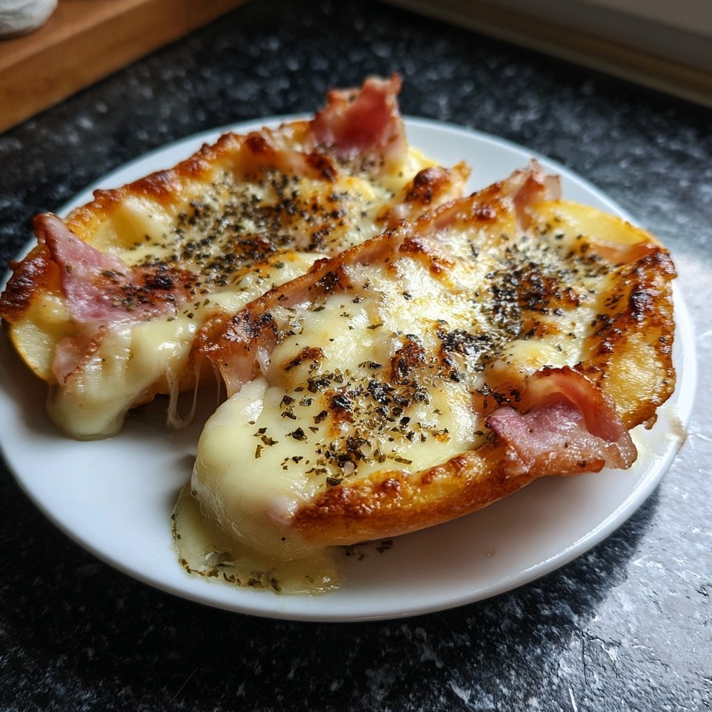 Raclette Pfännchen mit Speck und Zwiebeln