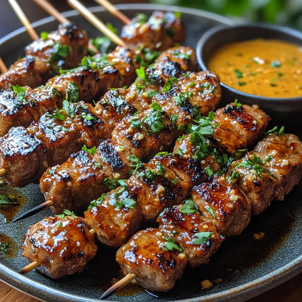 Sesam-Ingwer-Steakspieße mit Erdnusssauce: A Receita Incrível e Definitiva para 7 Pessoas